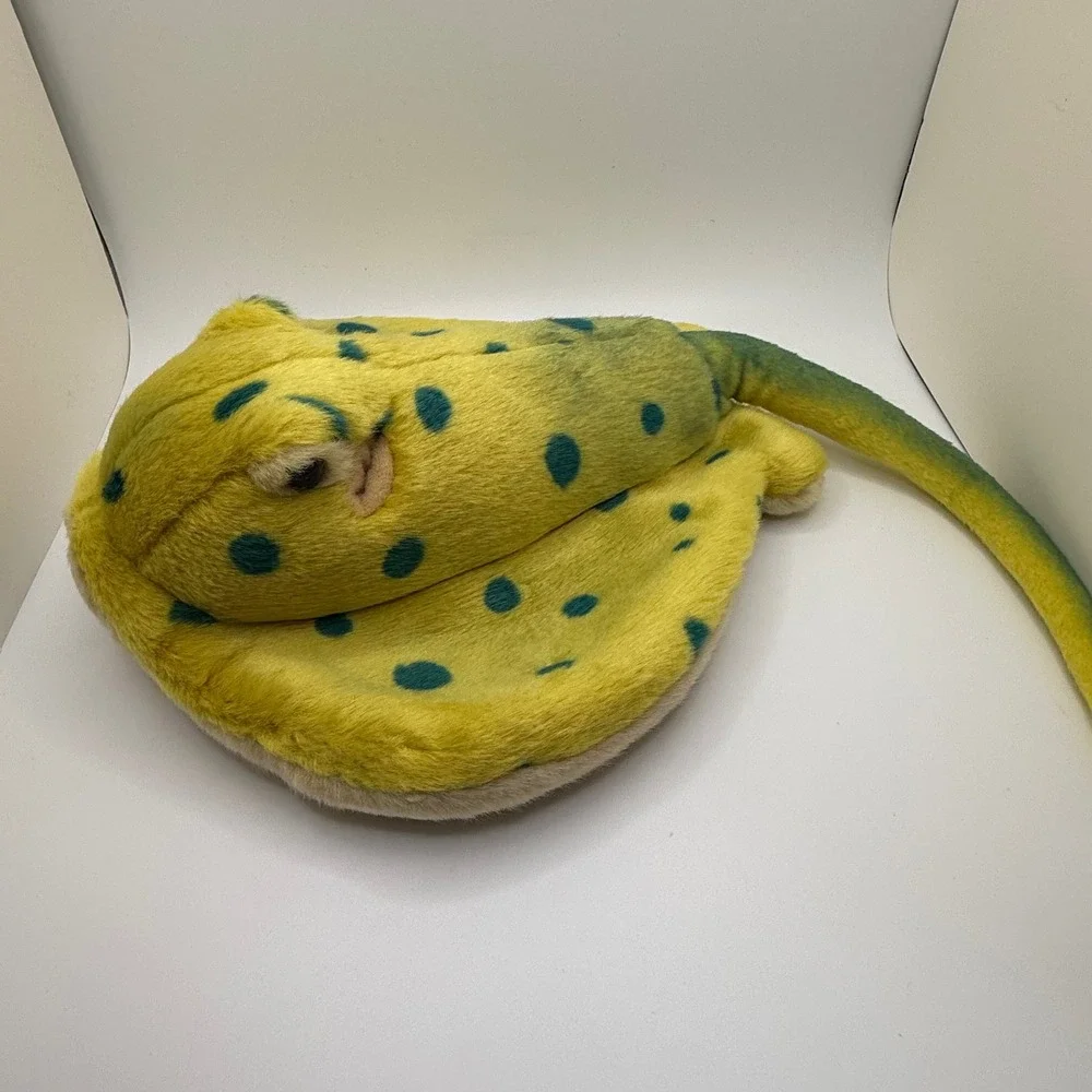 Nat & Jules Animakraft Blue Spotted Stingray Plush Yellow Stuffed Animal 2013